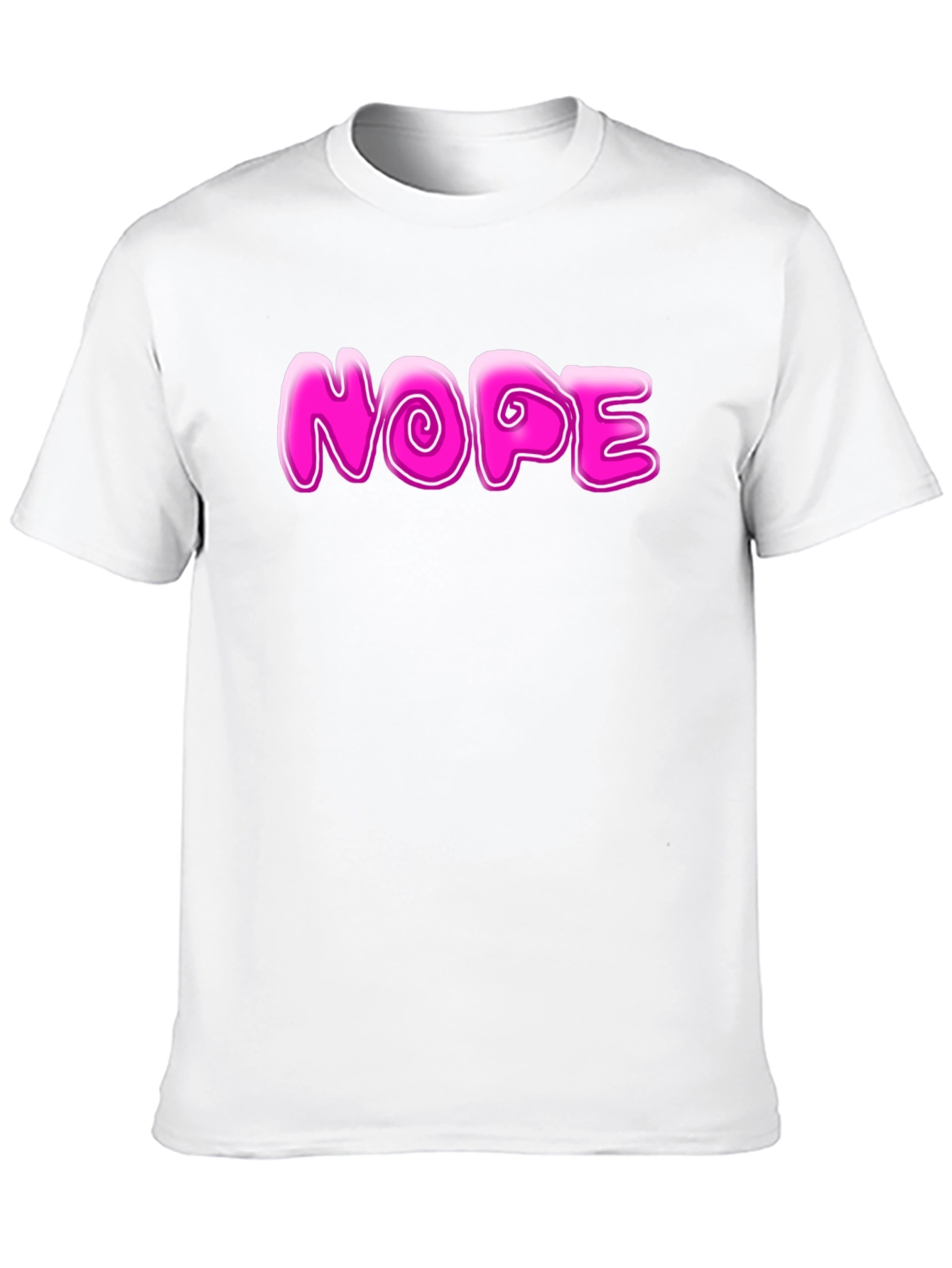 Nope Graphic Tee - Casual Mens Black T-Shirt
