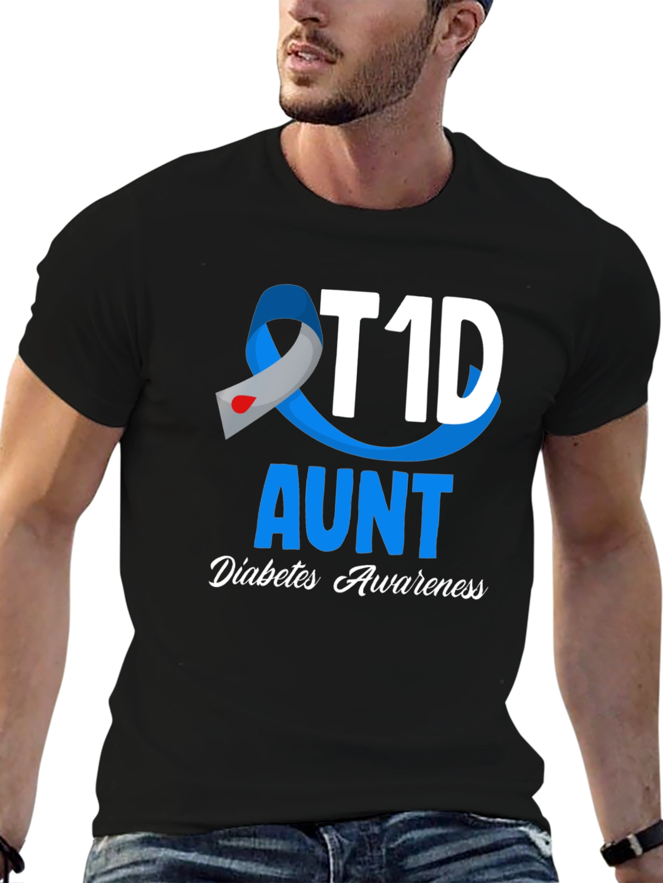T1D Aunt Diabetes Awareness T-Shirt