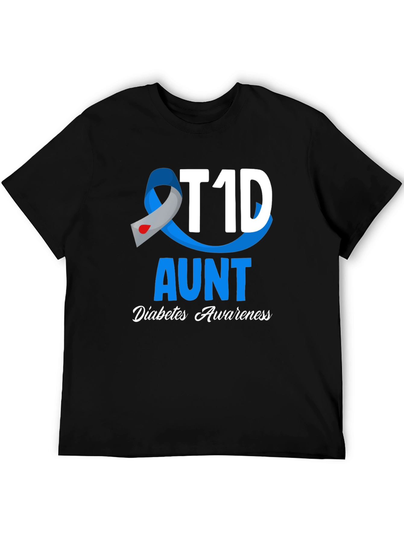 T1D Aunt Diabetes Awareness T-Shirt