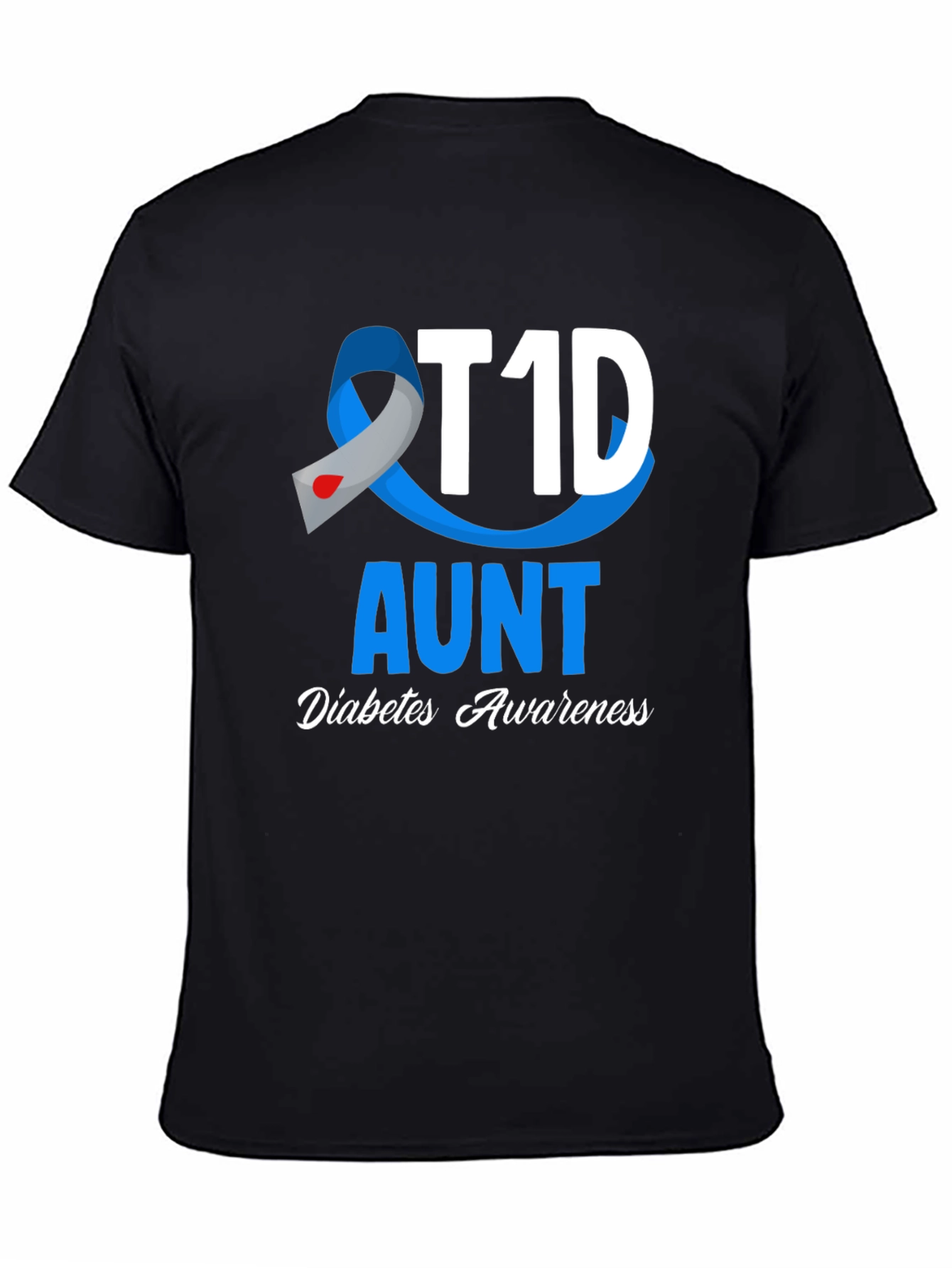 T1D Aunt Diabetes Awareness T-Shirt