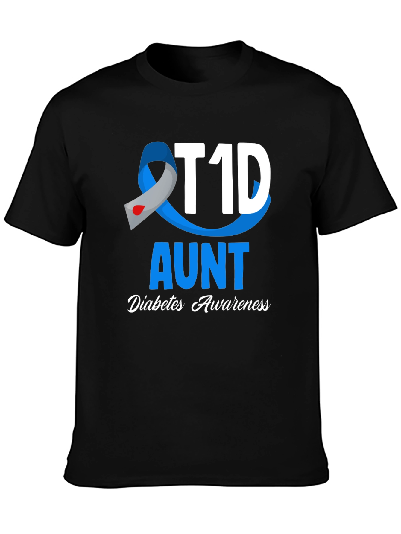 T1D Aunt Diabetes Awareness T-Shirt