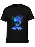 Galaxy Skull Santa Hat Graphic Tee