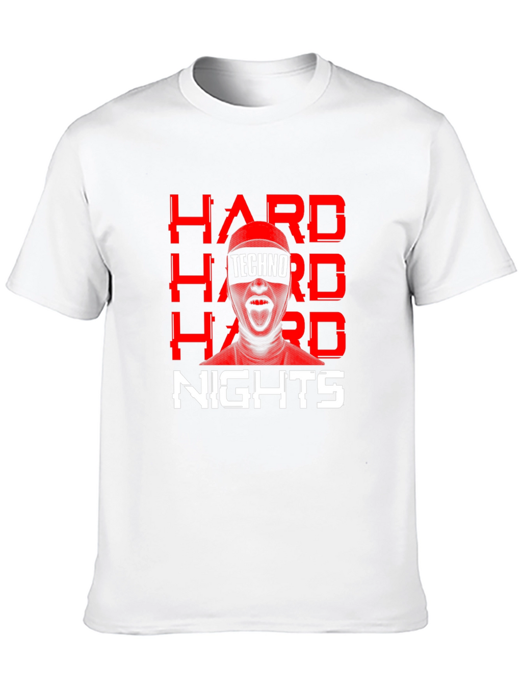 Hard Nights Techno Graphic Tee - Black Cotton T-Shirt