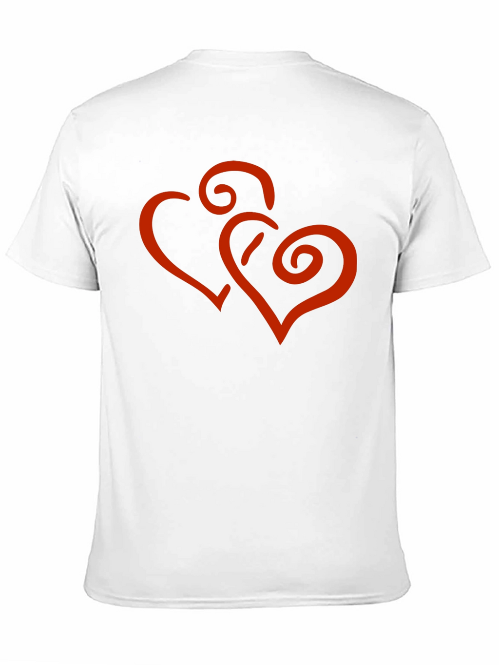Stylish Black Tee with Red Heart Design