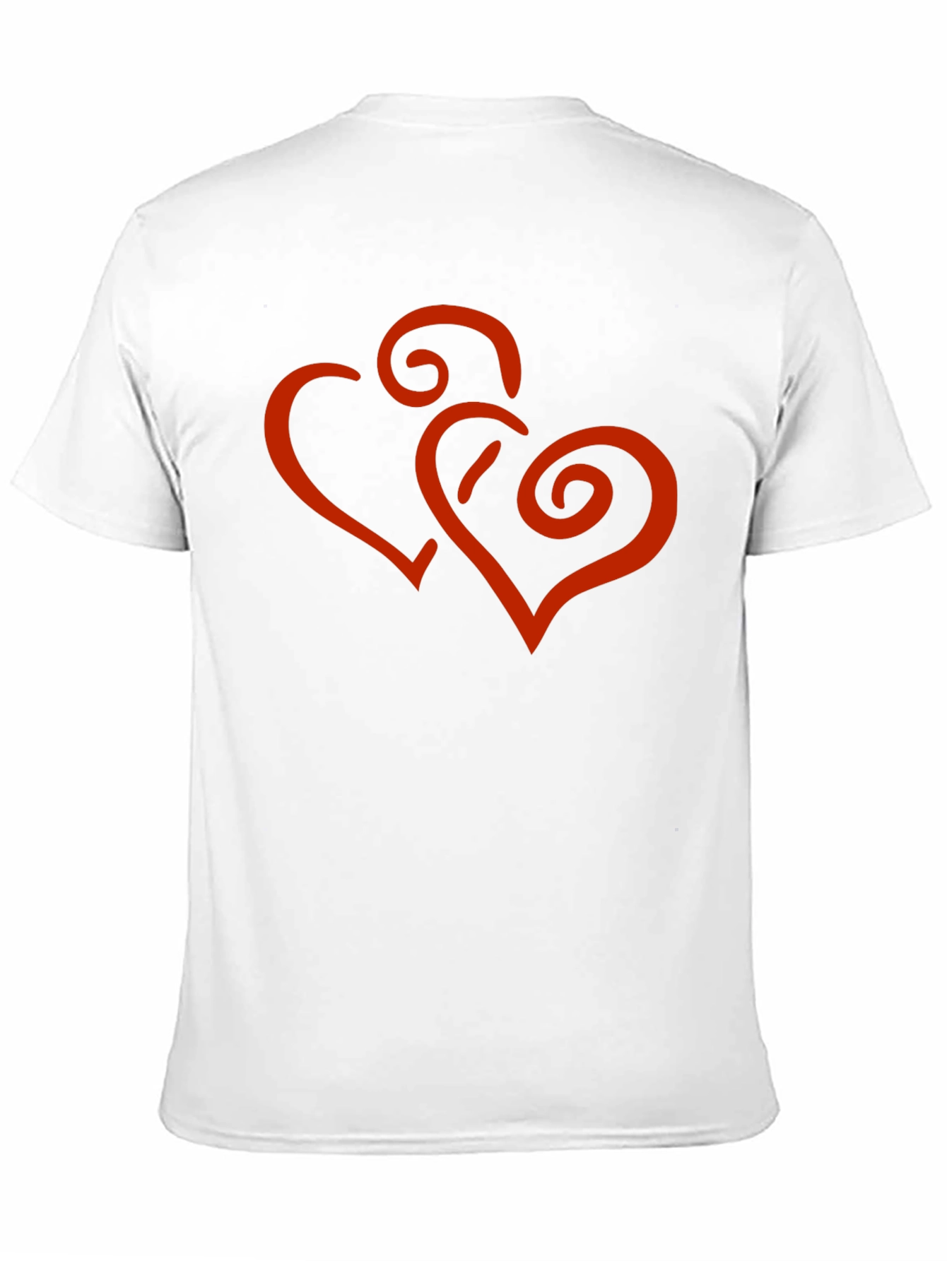Stylish Black Tee with Red Heart Design