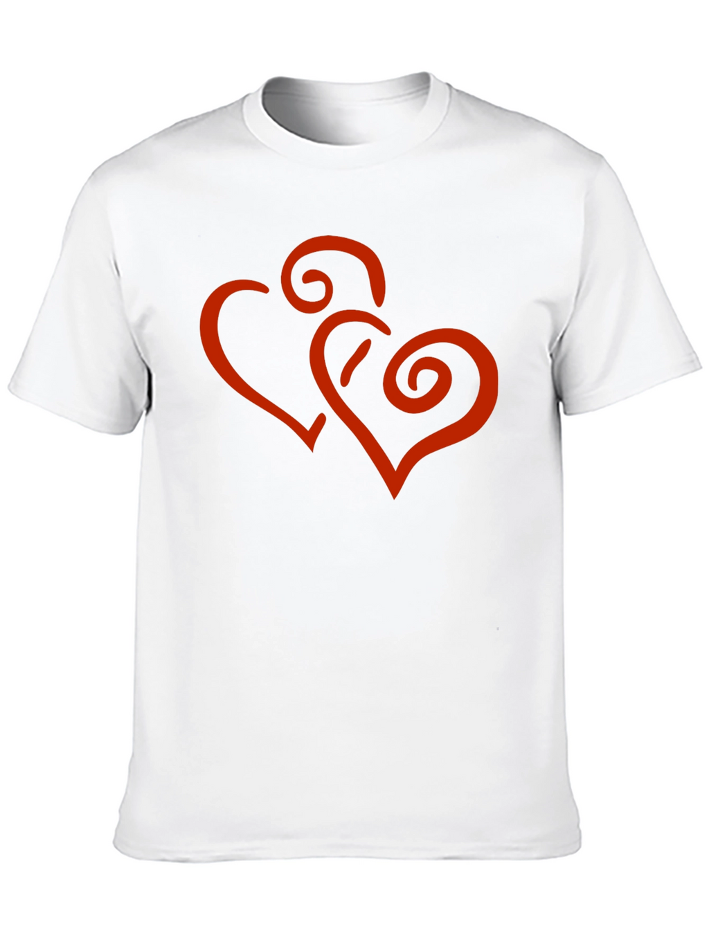 Stylish Black Tee with Red Heart Design