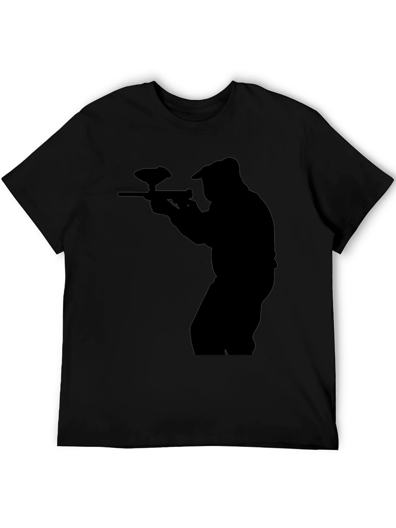 Paintball Player Silhouette Graphic T-Shirt