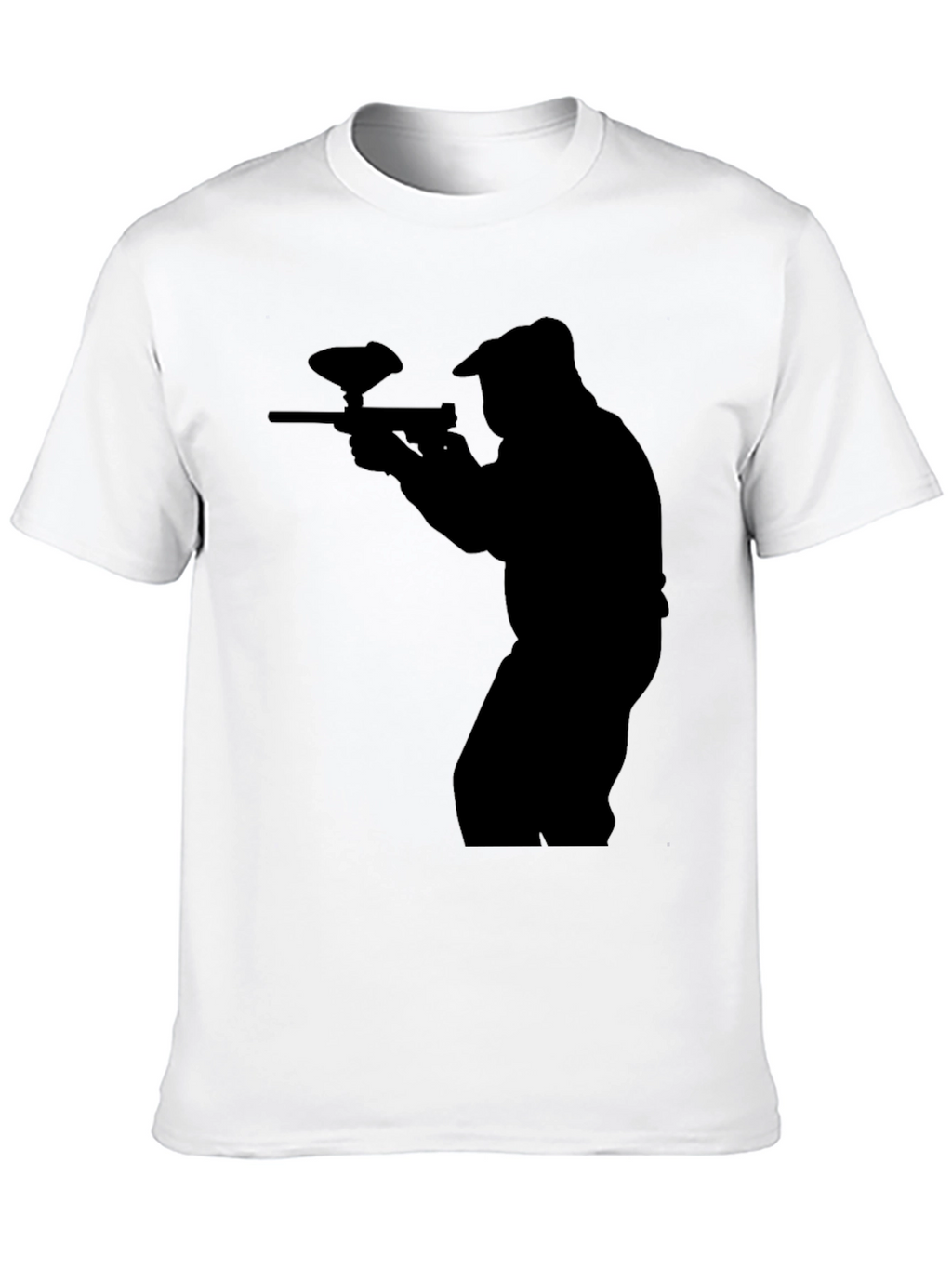 Paintball Player Silhouette Graphic T-Shirt