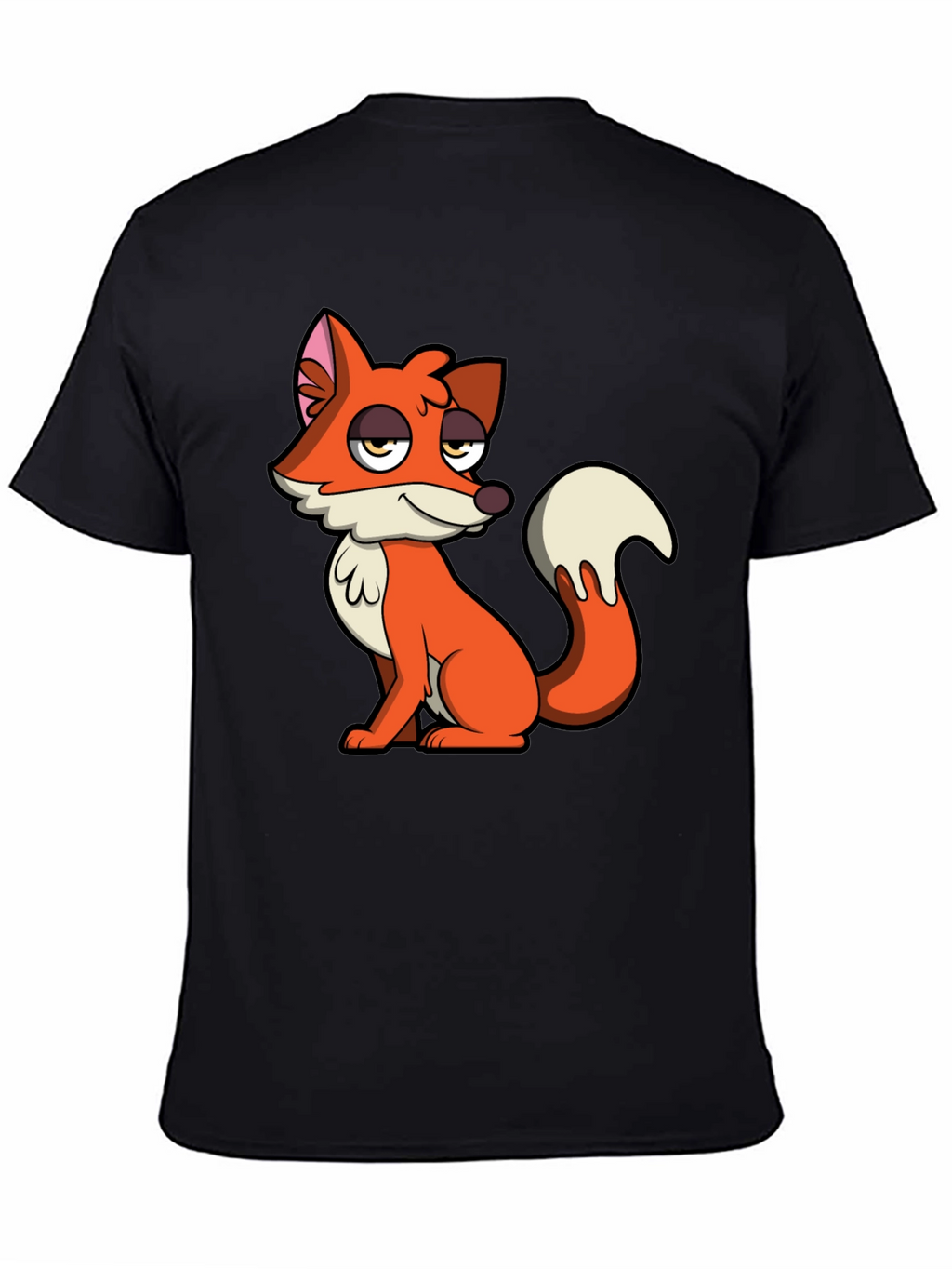 Cartoon Fox Graphic Tee - Casual Comfort