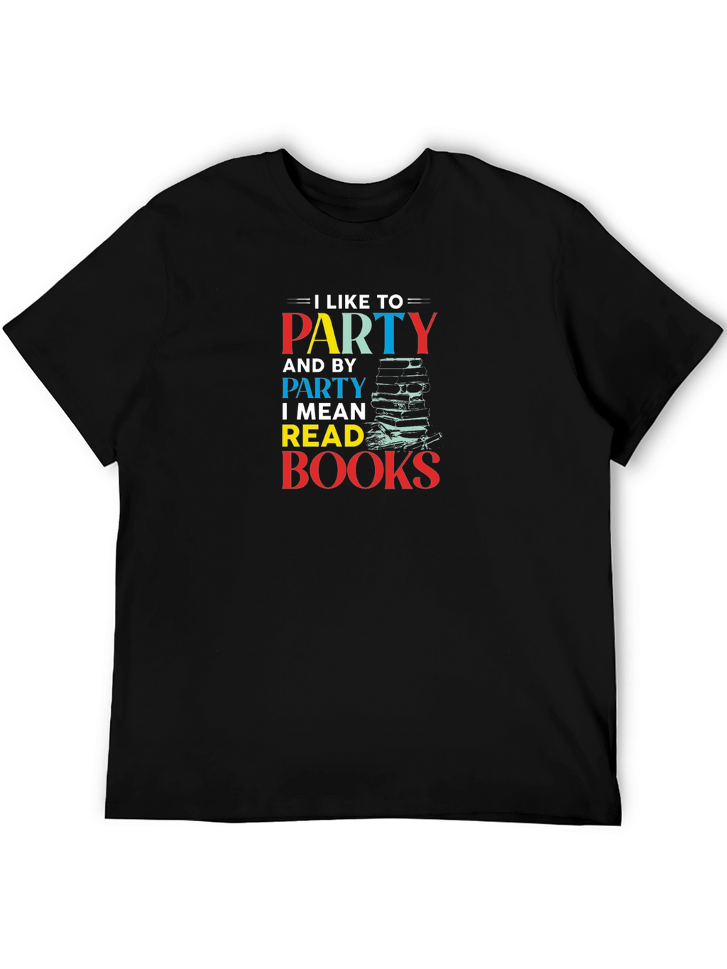 Party Read Books Graphic Tee - Book Lover Shirt