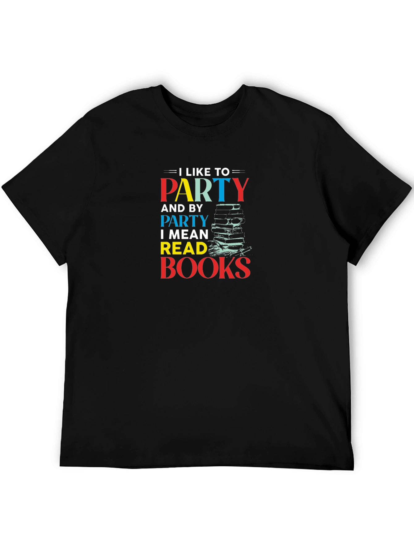 Party Read Books Graphic Tee - Book Lover Shirt