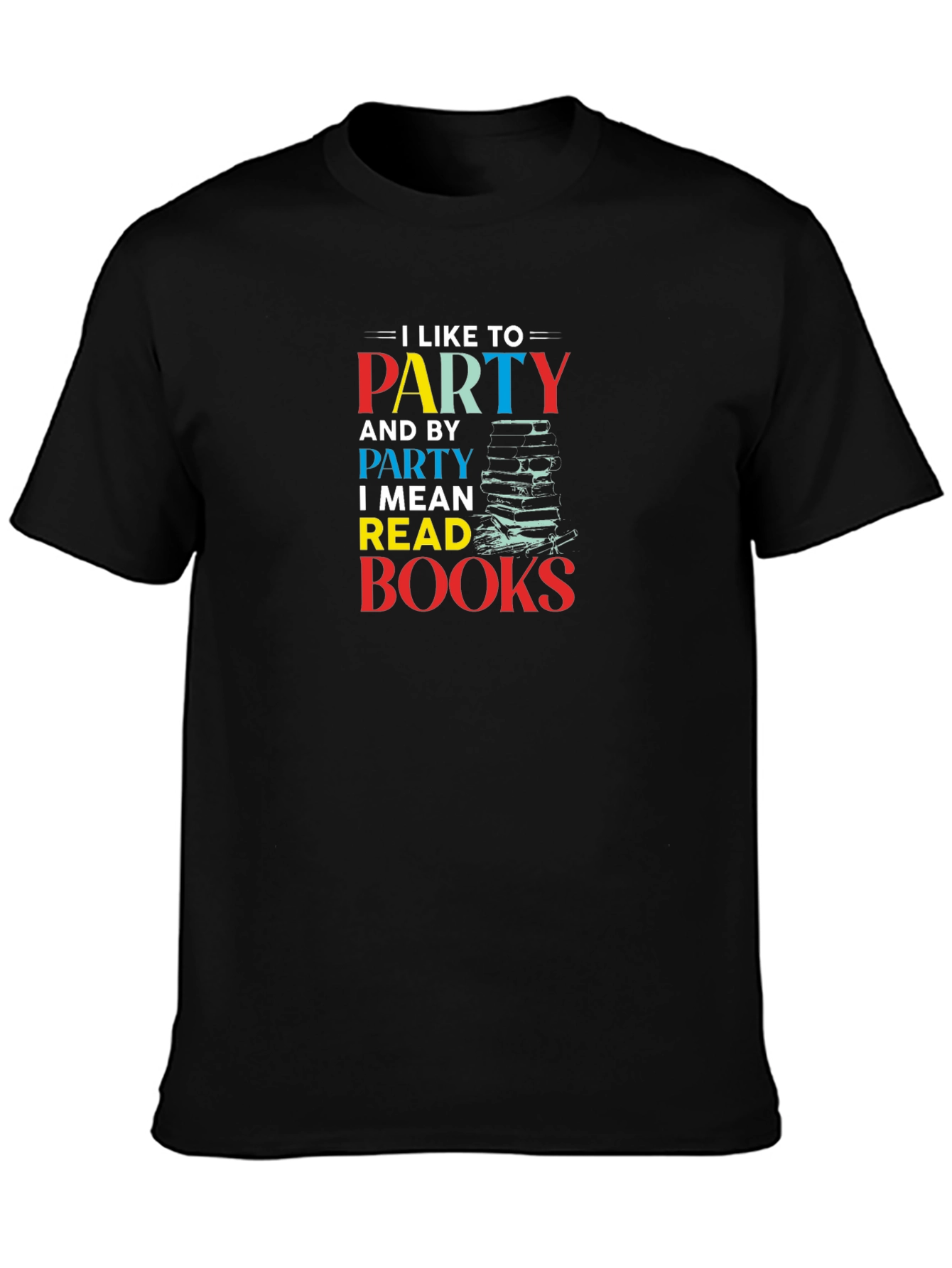 Party Read Books Graphic Tee - Book Lover Shirt
