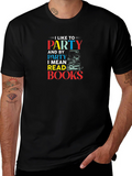 Party Read Books Graphic Tee - Book Lover Shirt