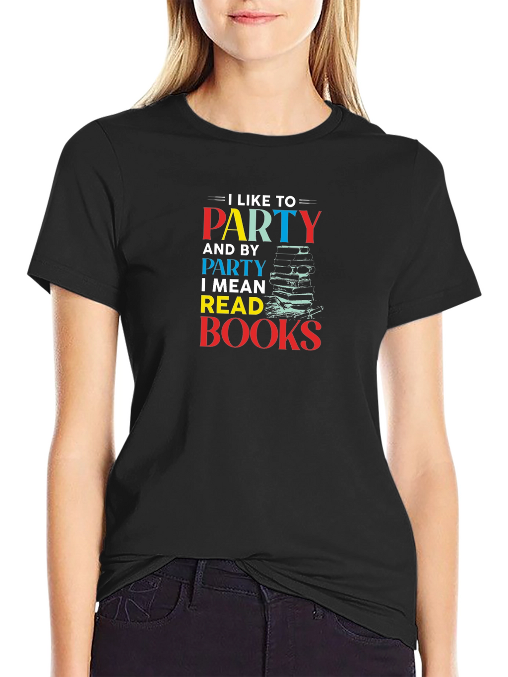 Party Read Books Graphic Tee - Book Lover Shirt