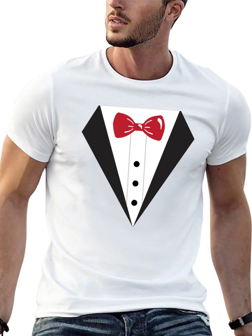 Tuxedo T-Shirt - Fun Bowtie Design!