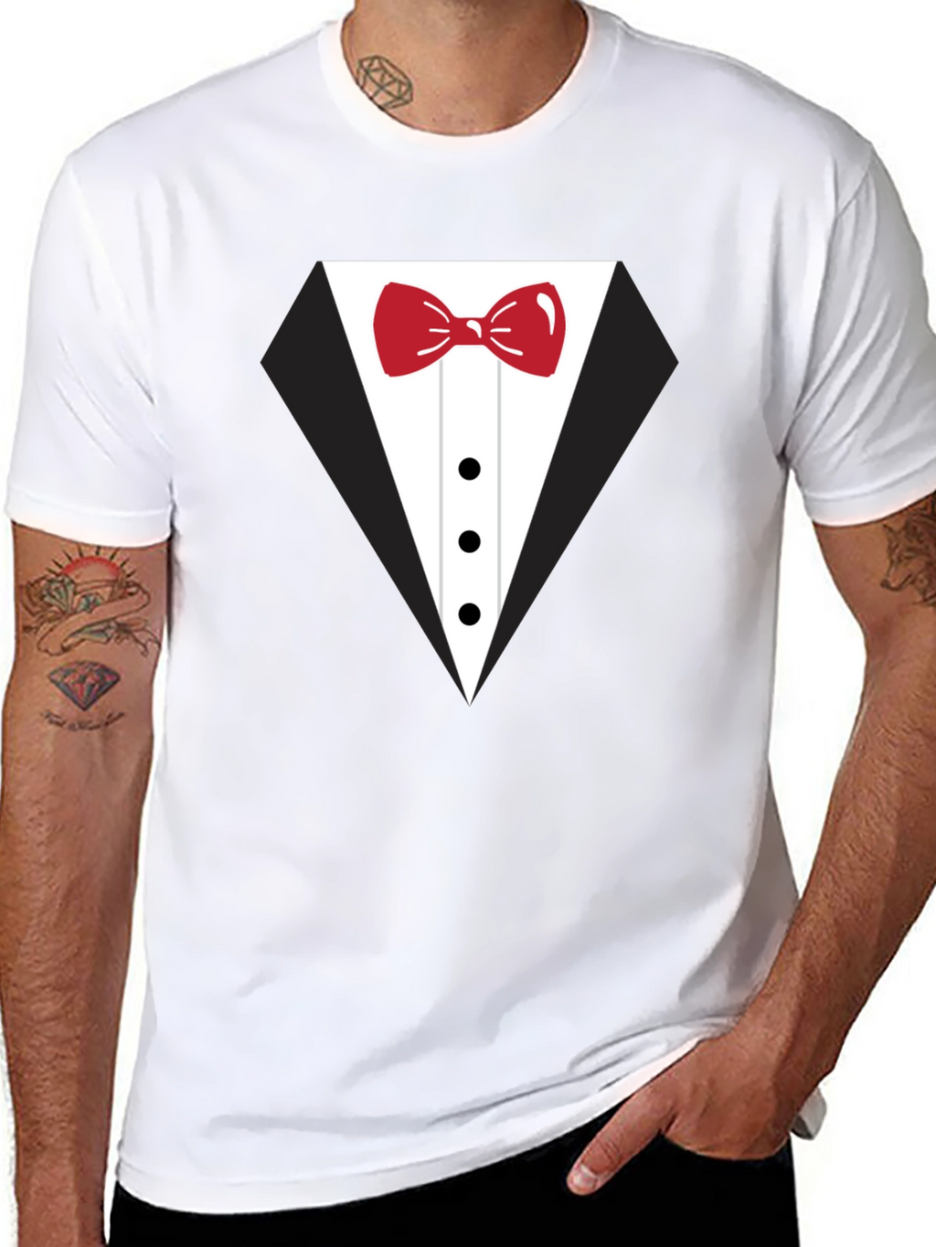 Tuxedo T-Shirt - Fun Bowtie Design!