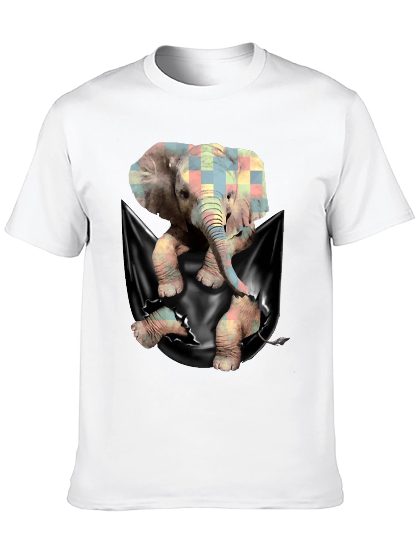 Elephant Pocket T-Shirt - Unique Graphic Tee