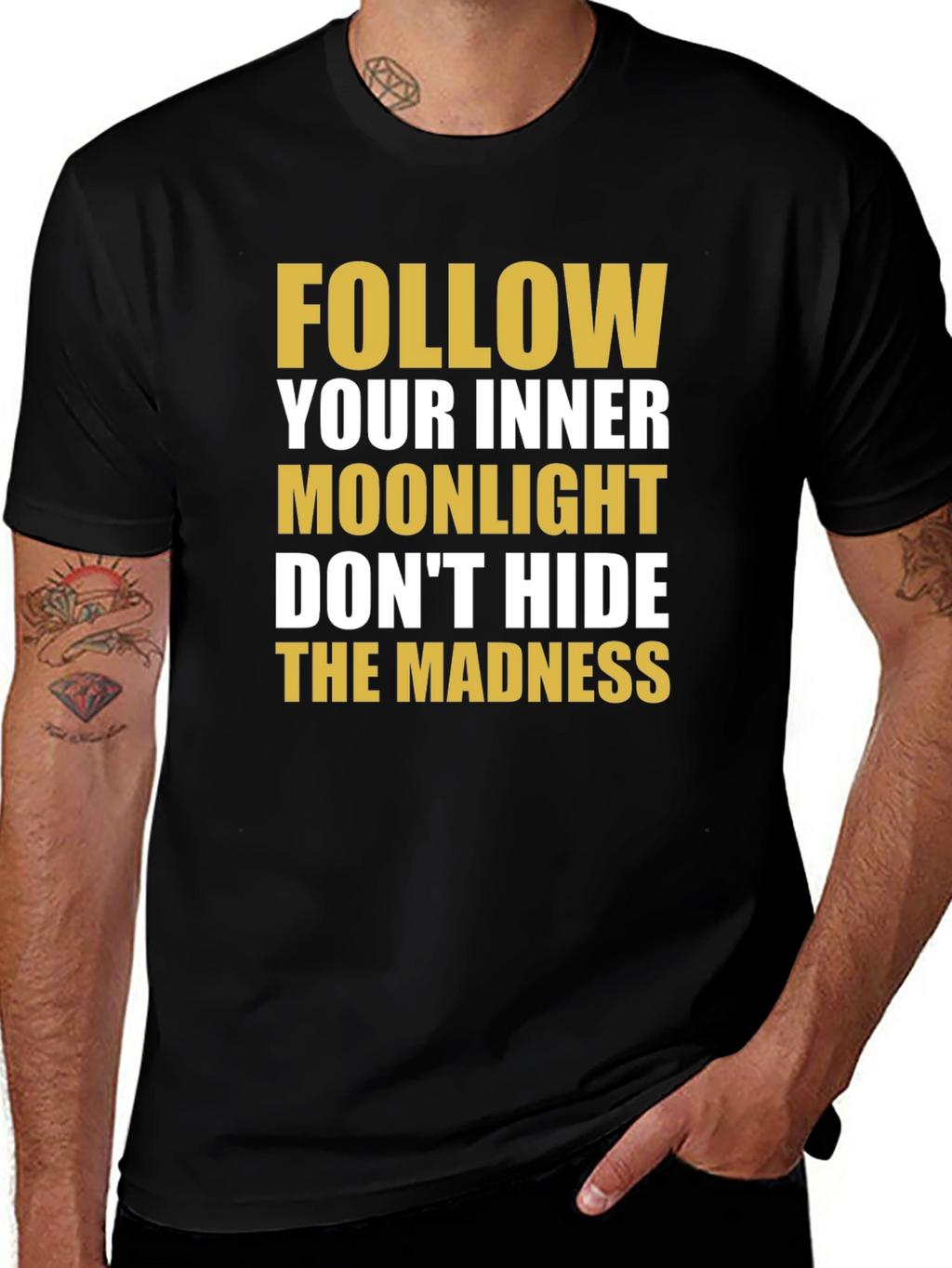 Moonlight Madness Black Graphic Tee