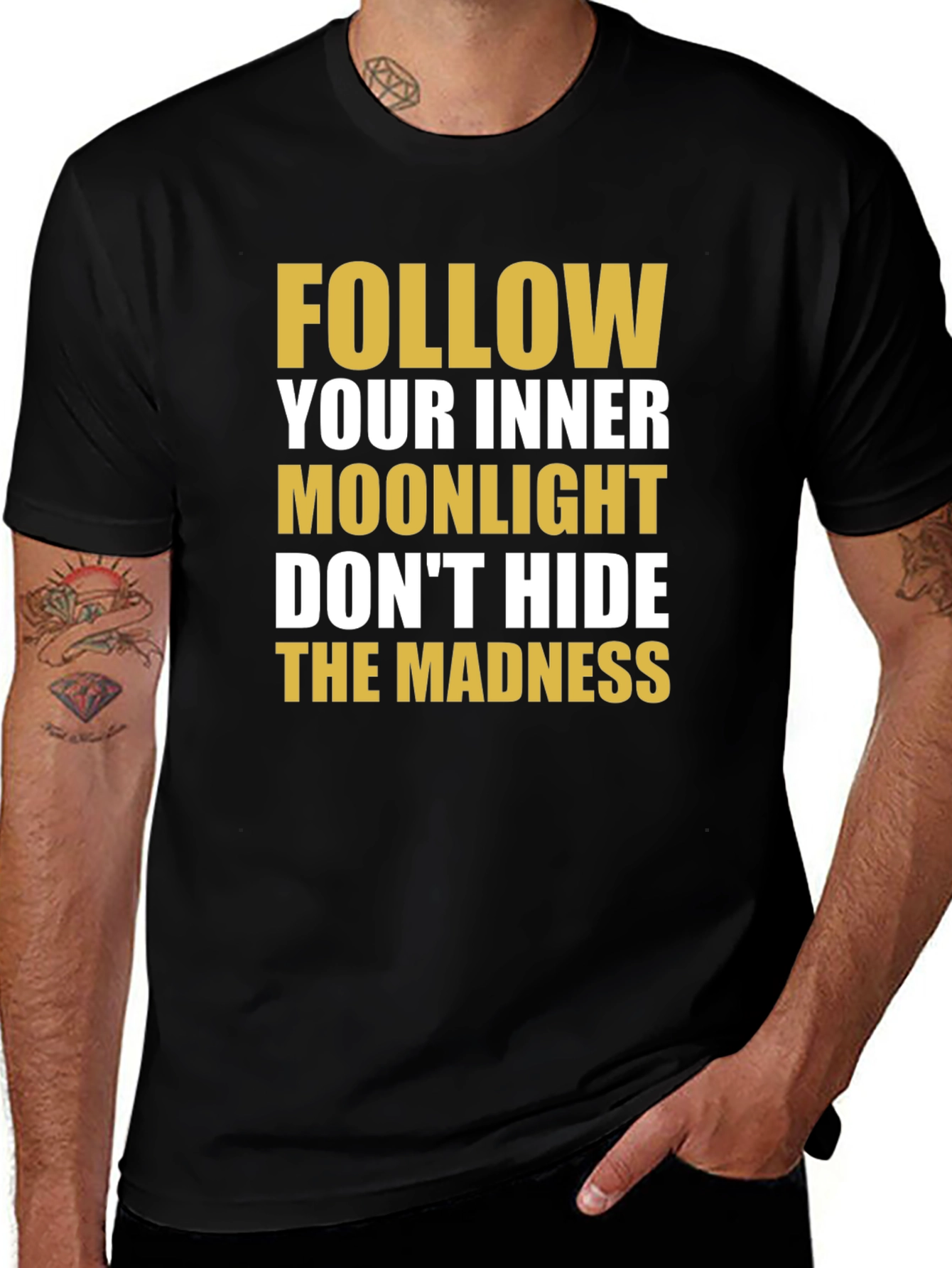 Moonlight Madness Black Graphic Tee