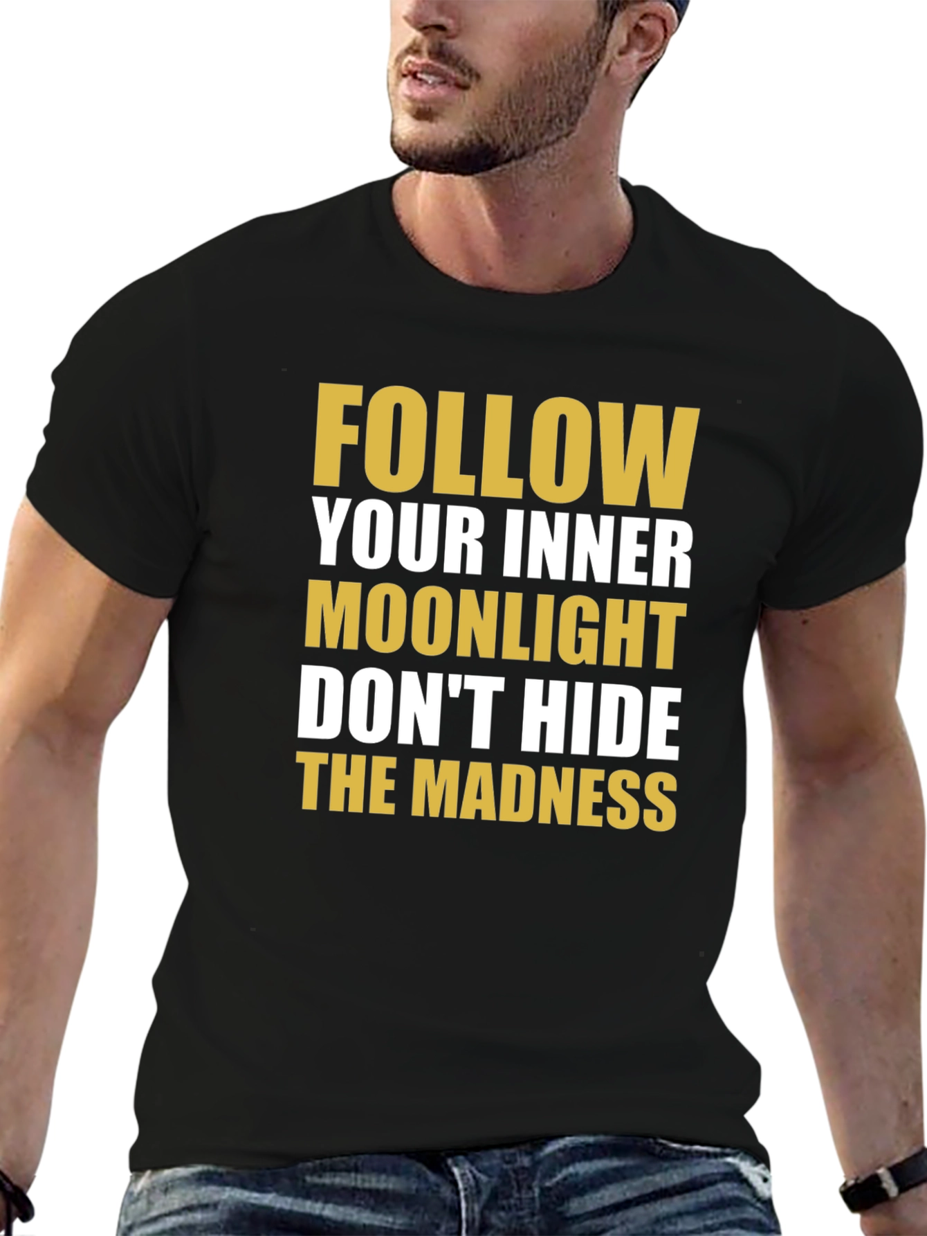 Moonlight Madness Black Graphic Tee