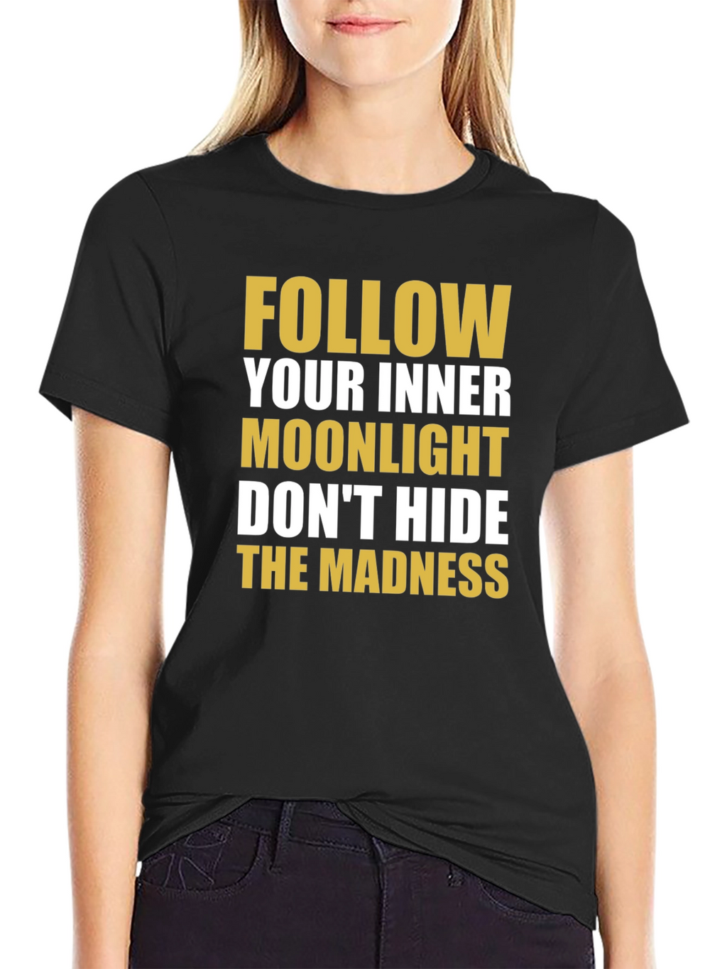 Moonlight Madness Black Graphic Tee
