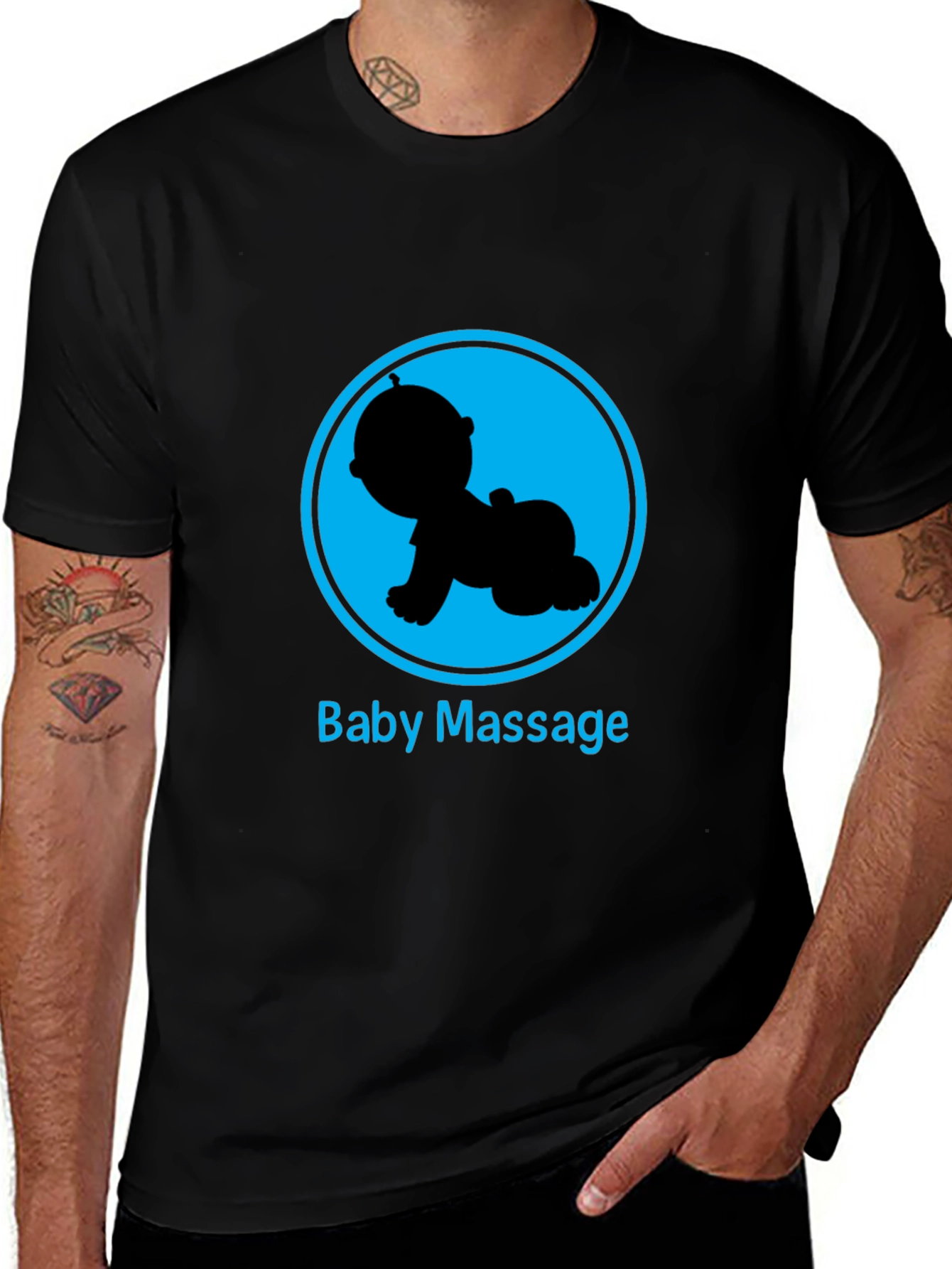 Baby Massage T-Shirt - Unisex Black Tee