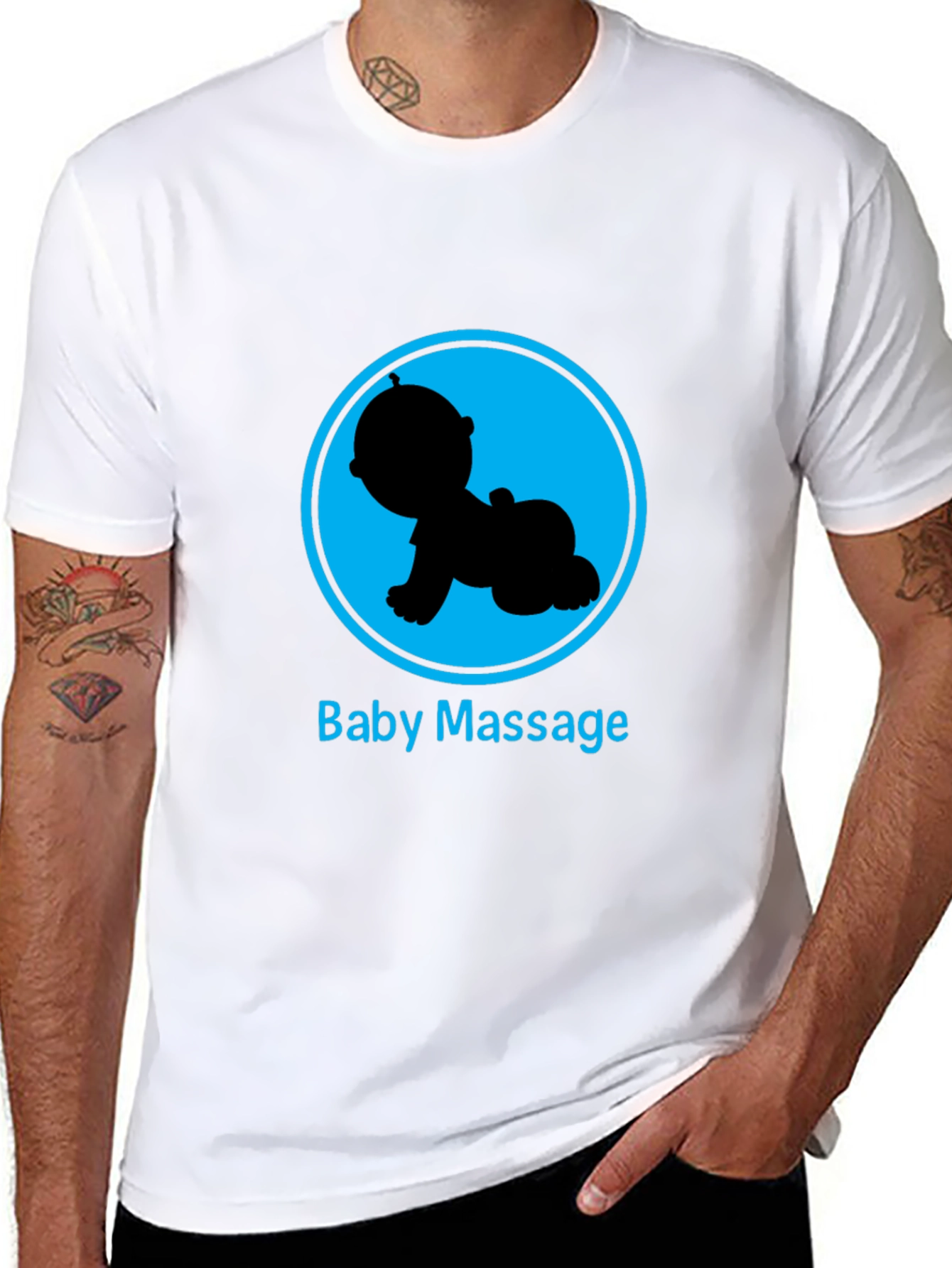 Baby Massage T-Shirt - Unisex Black Tee