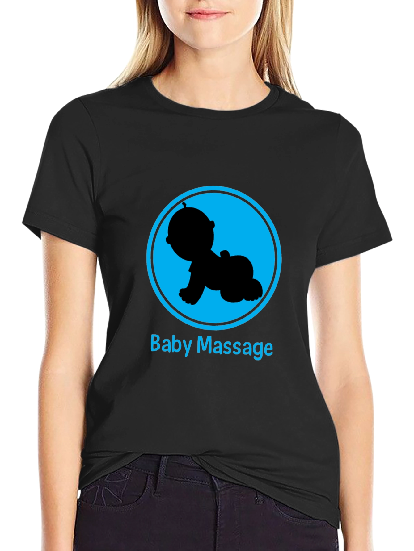 Baby Massage T-Shirt - Unisex Black Tee