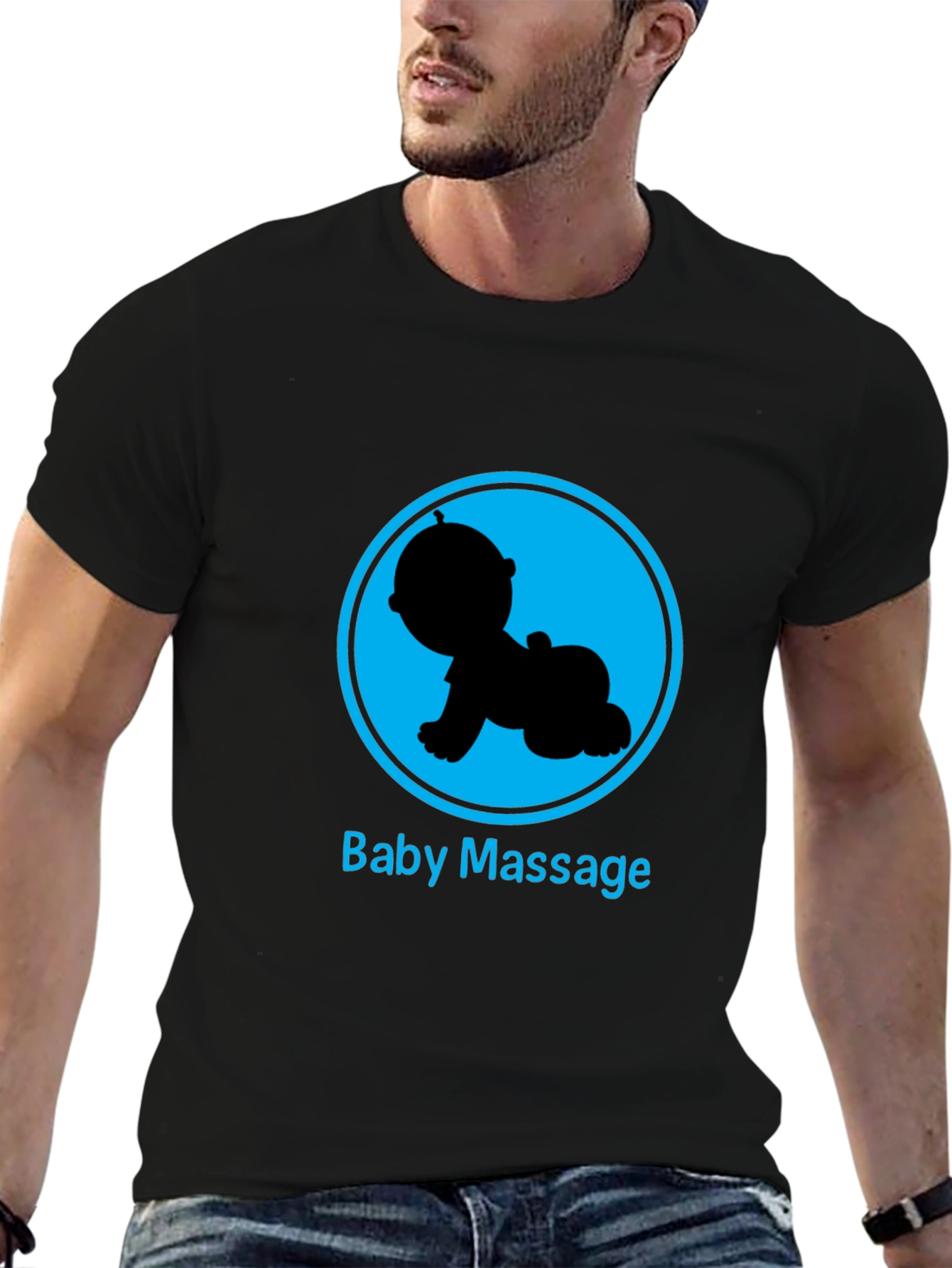 Baby Massage T-Shirt - Unisex Black Tee