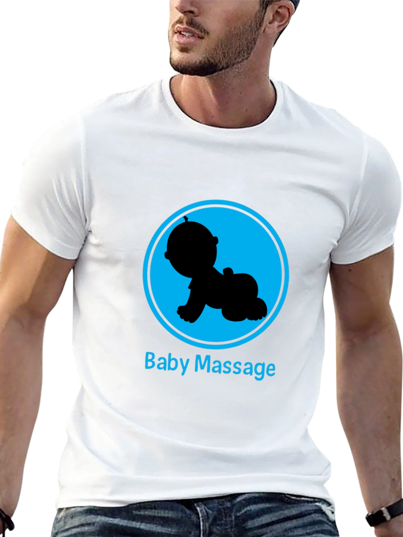 Baby Massage T-Shirt - Unisex Black Tee