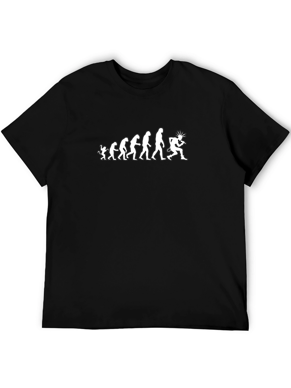Evolution of Punk Rocker Black Cotton Tee