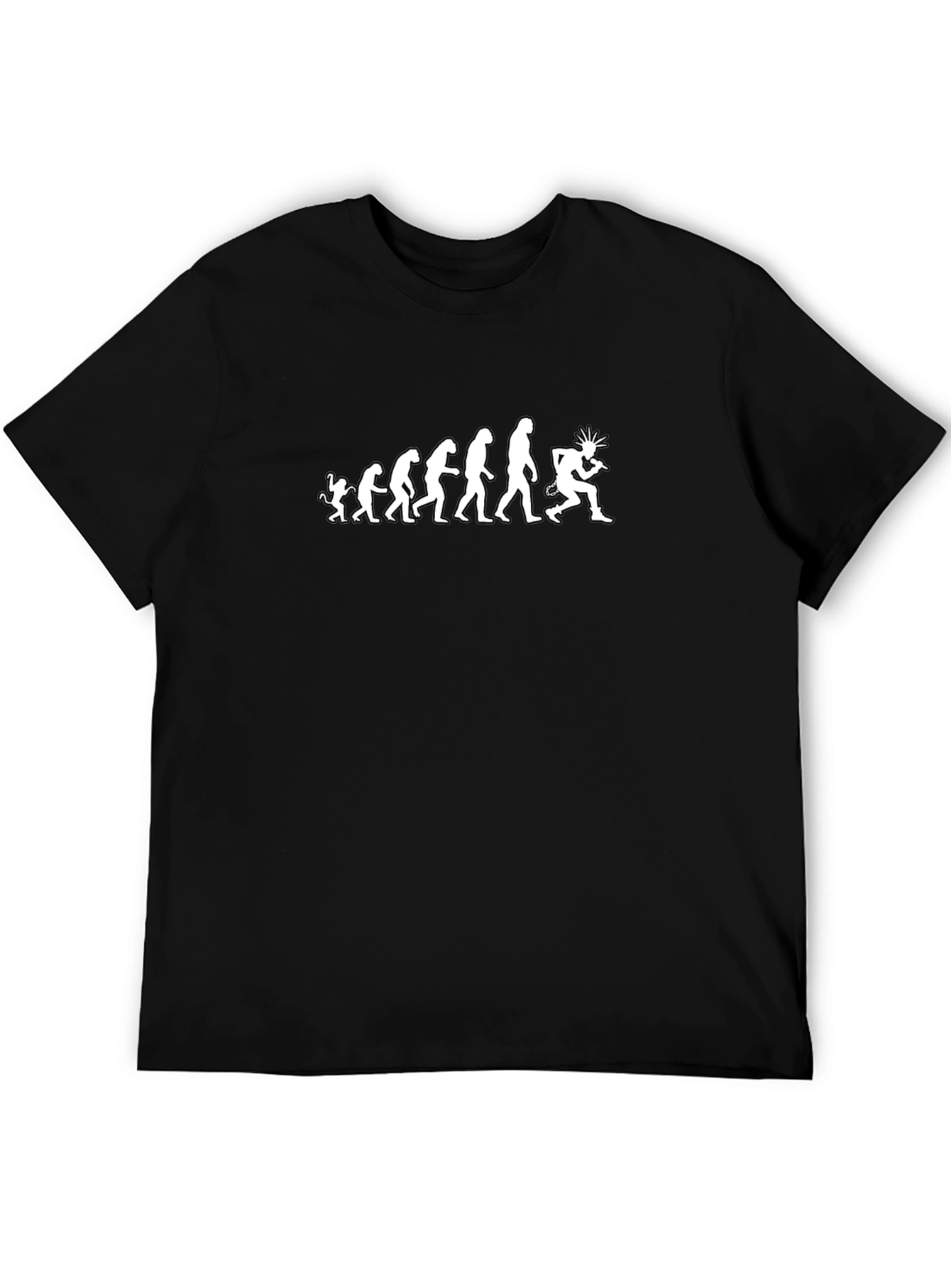 Evolution of Punk Rocker Black Cotton Tee