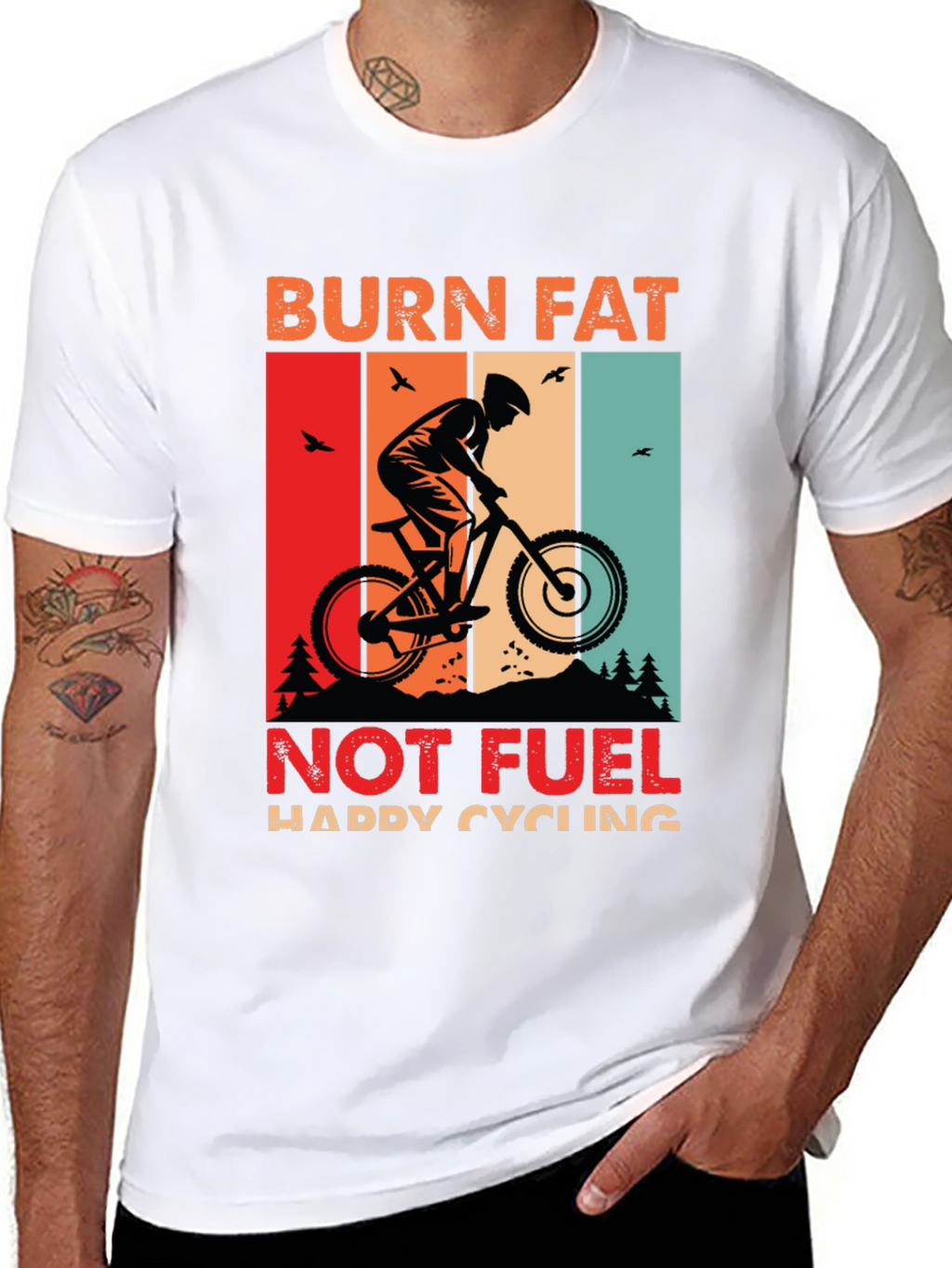 Burn Fat Not Fuel Cycling T-Shirt