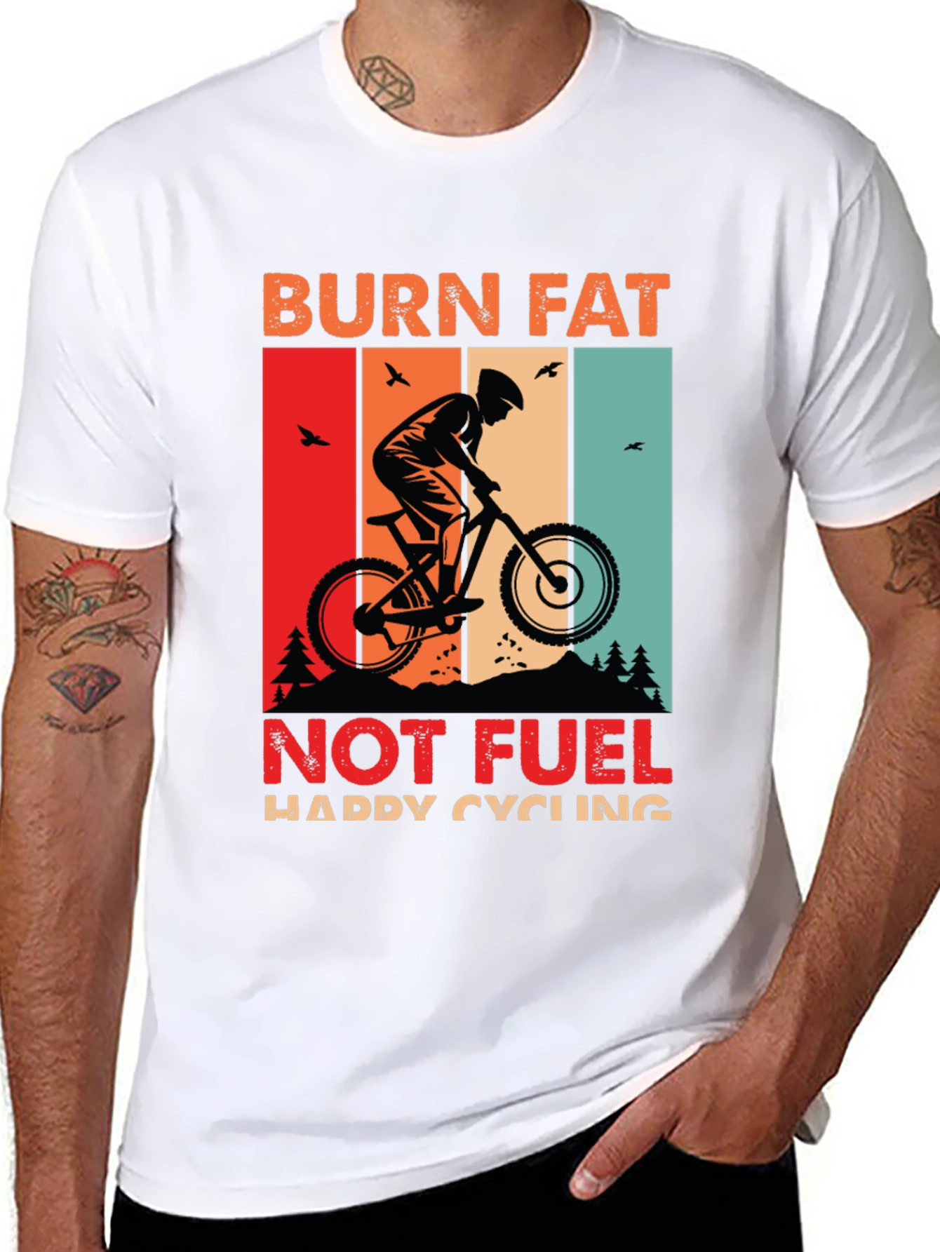 Burn Fat Not Fuel Cycling T-Shirt