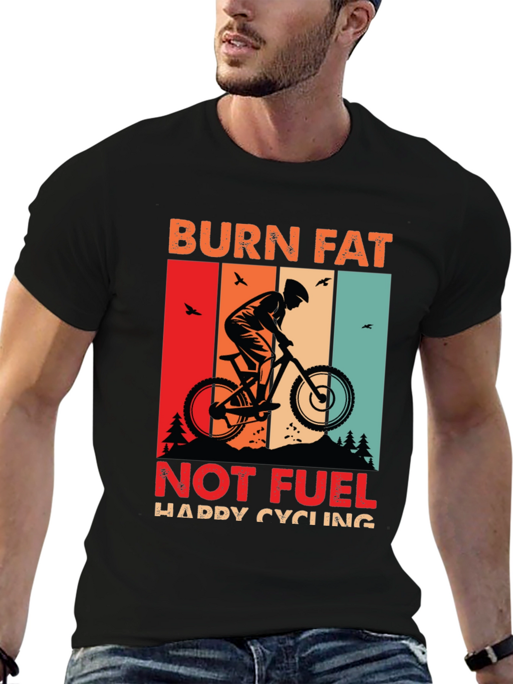 Burn Fat Not Fuel Cycling T-Shirt