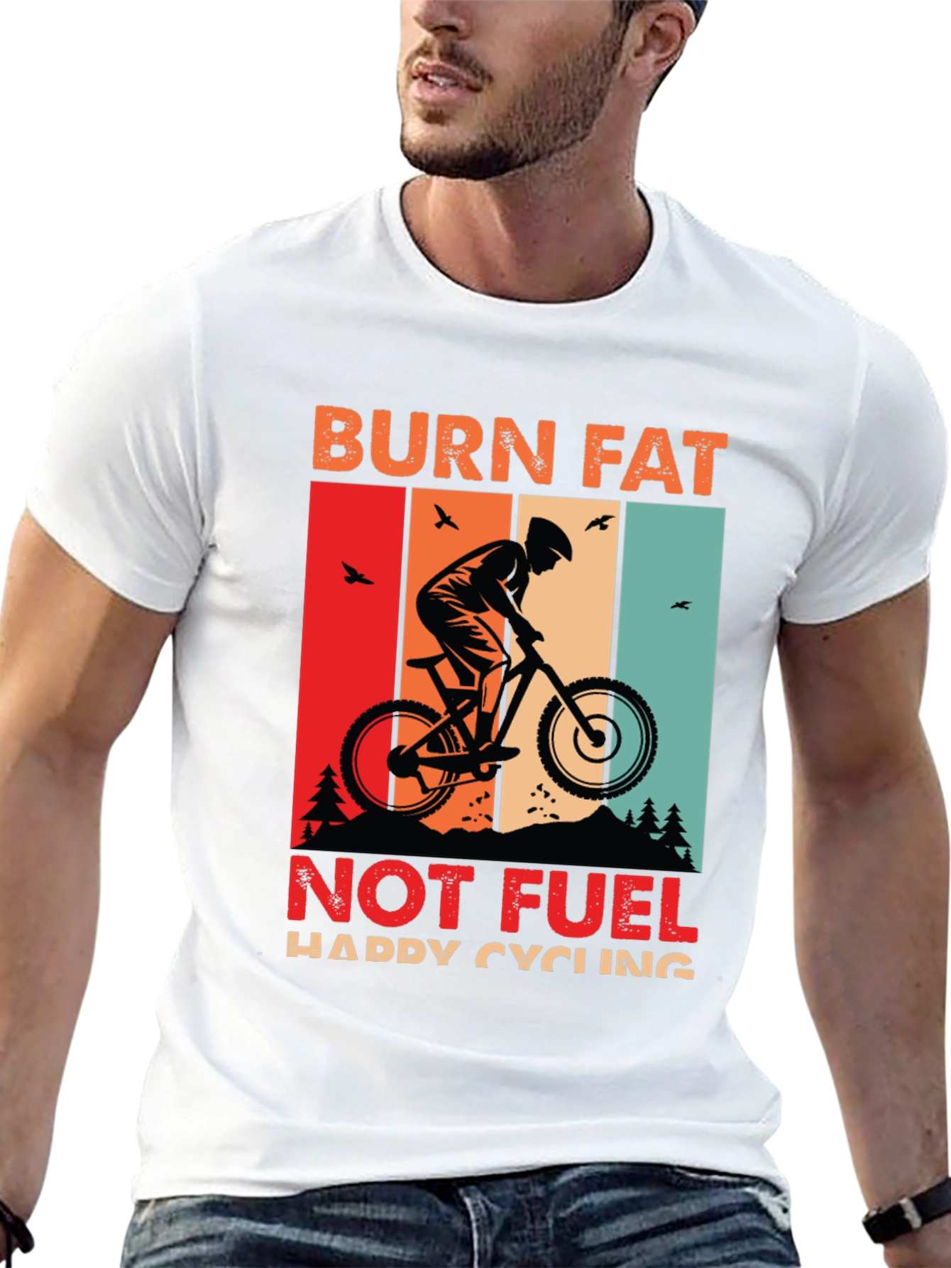 Burn Fat Not Fuel Cycling T-Shirt