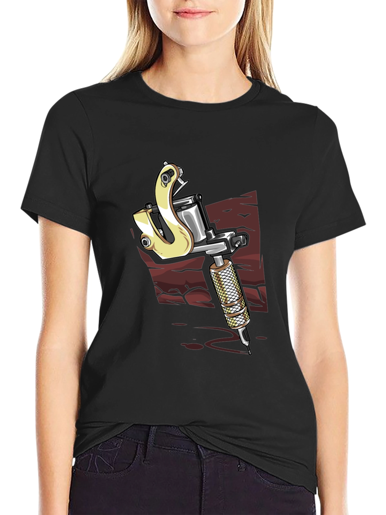 Tattoo Machine Graphic Tee - Black