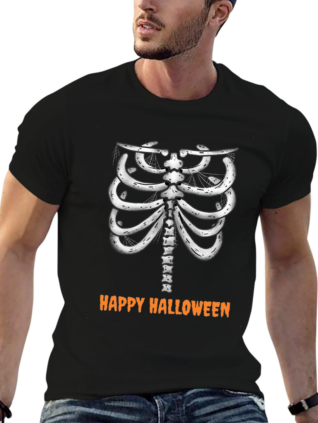 Halloween Skeleton Rib Cage T-Shirt