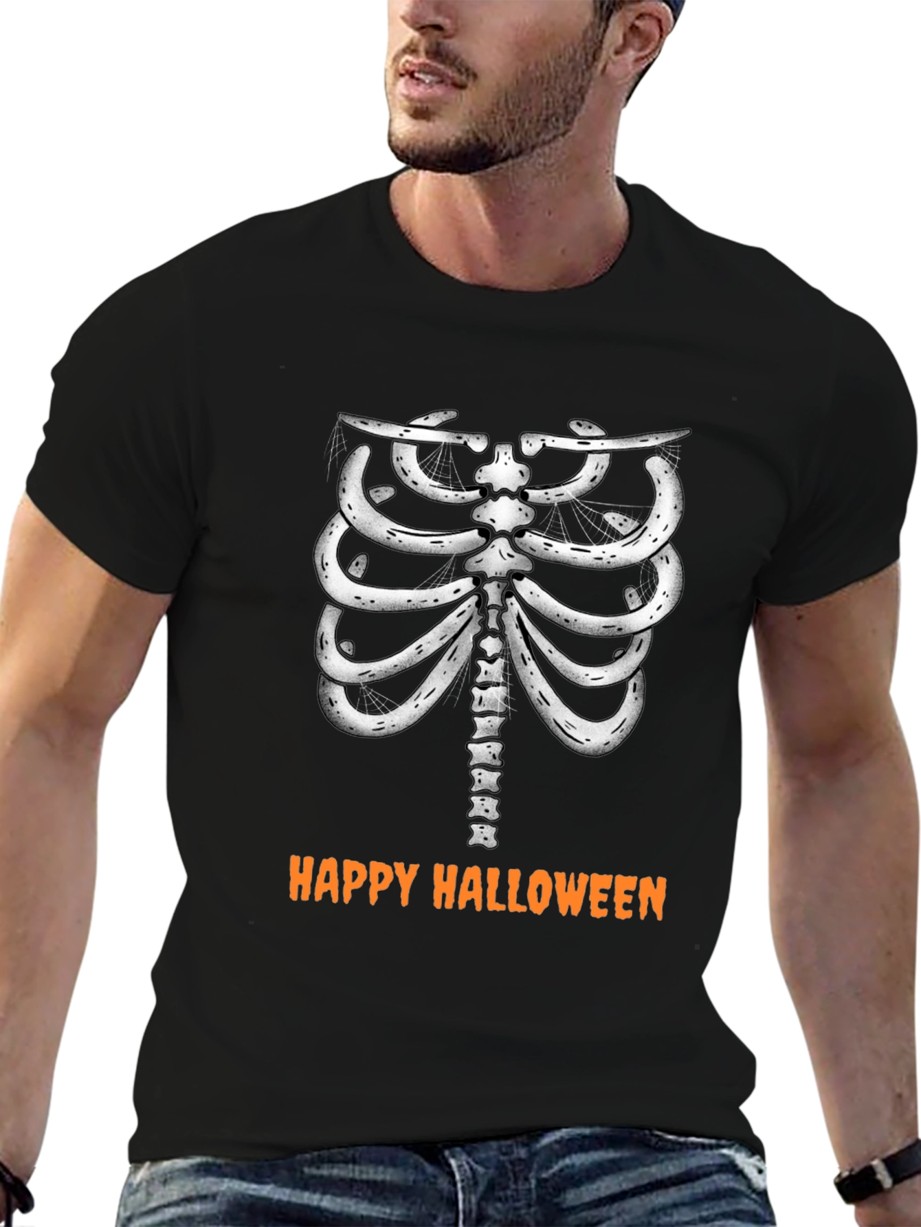 Halloween Skeleton Rib Cage T-Shirt