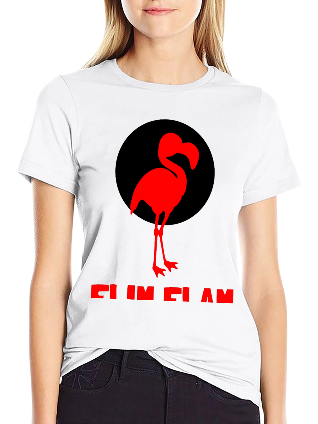 Flamingo Graphic Tee - Black