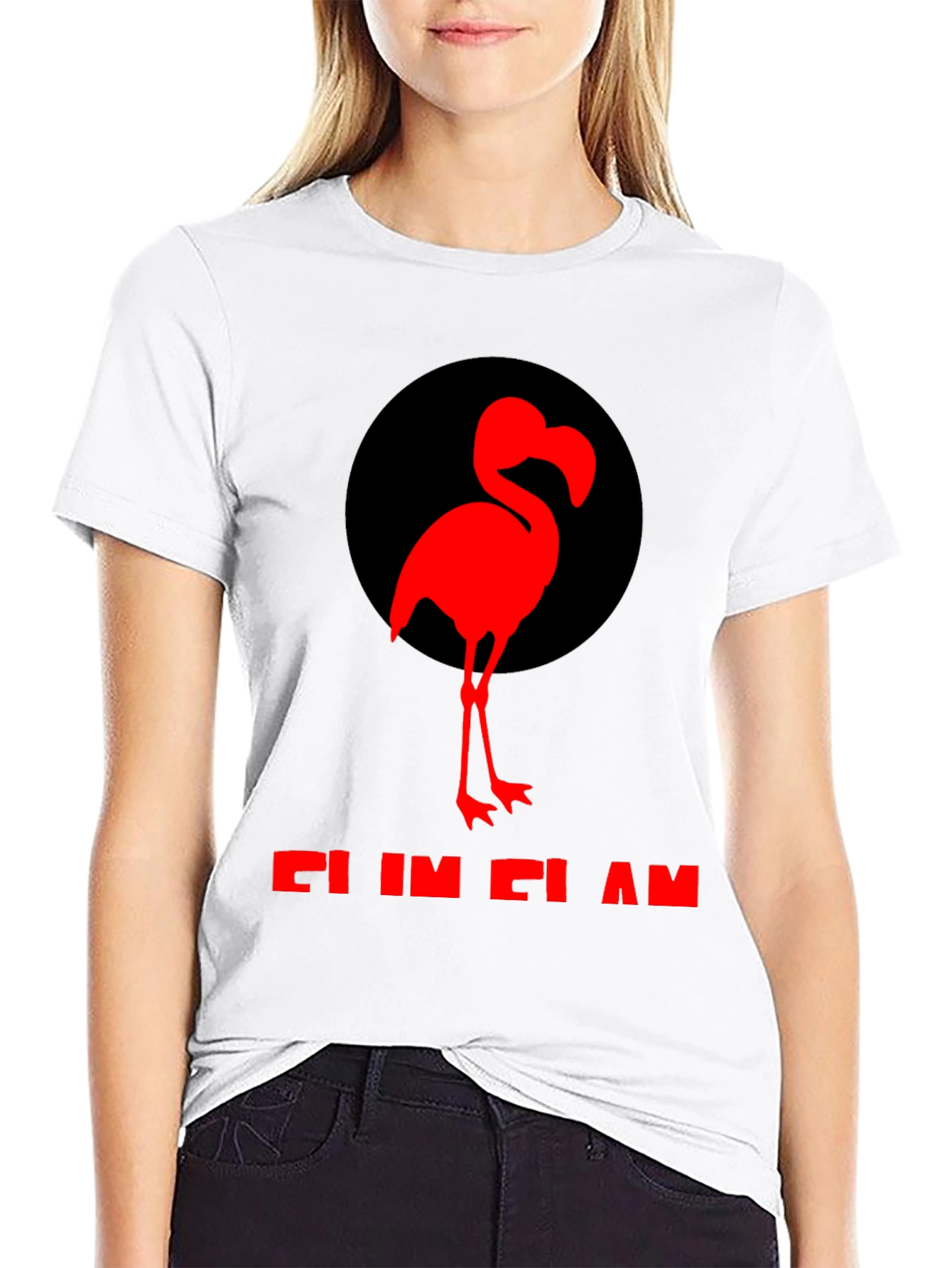 Flamingo Graphic Tee - Black