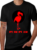 Flamingo Graphic Tee - Black