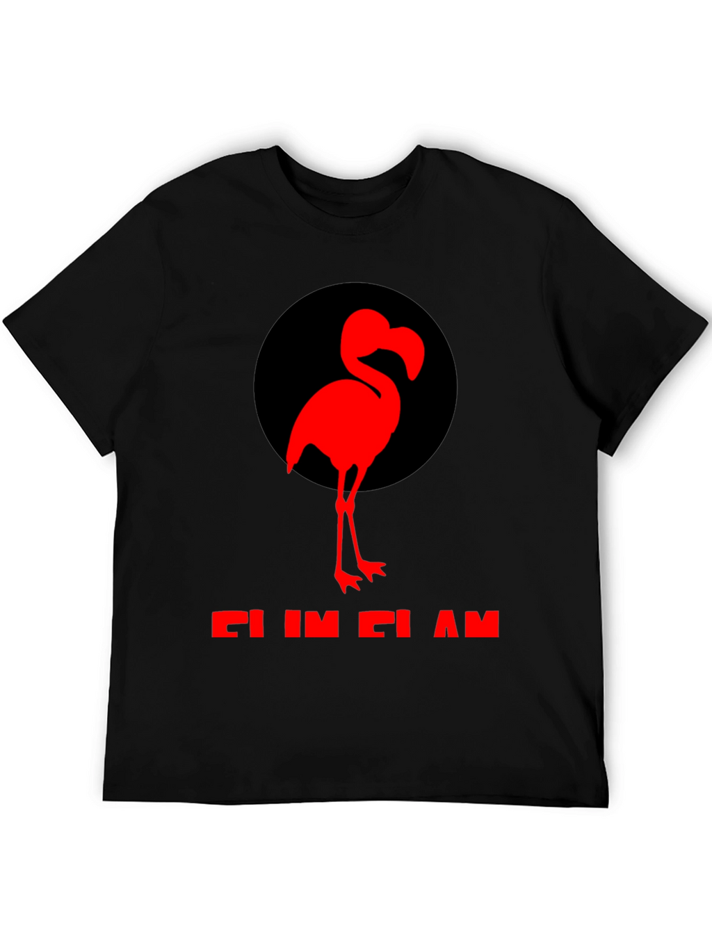 Flamingo Graphic Tee - Black
