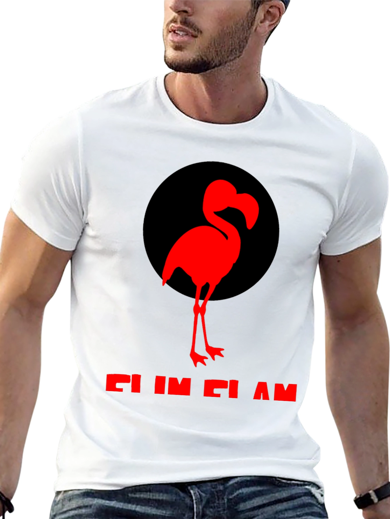Flamingo Graphic Tee - Black