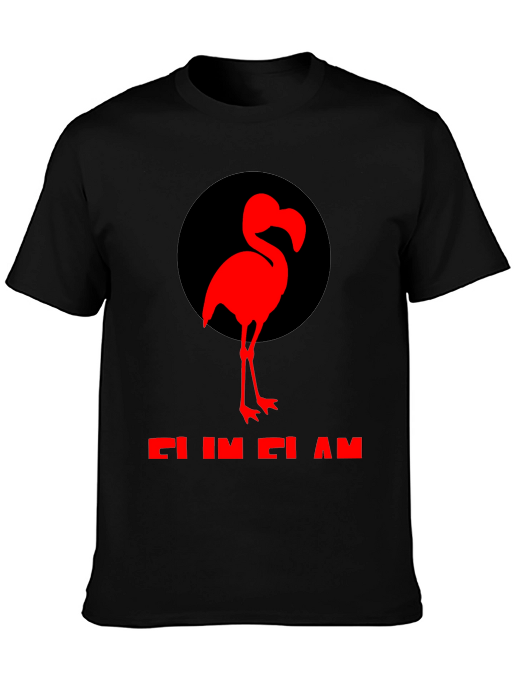 Flamingo Graphic Tee - Black