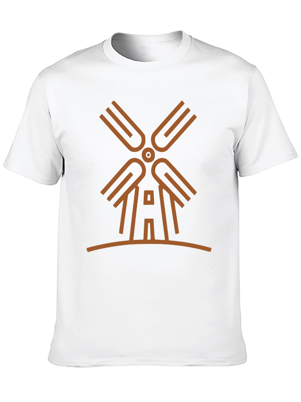 Modern Windmill Graphic Tee - Black Cotton Blend