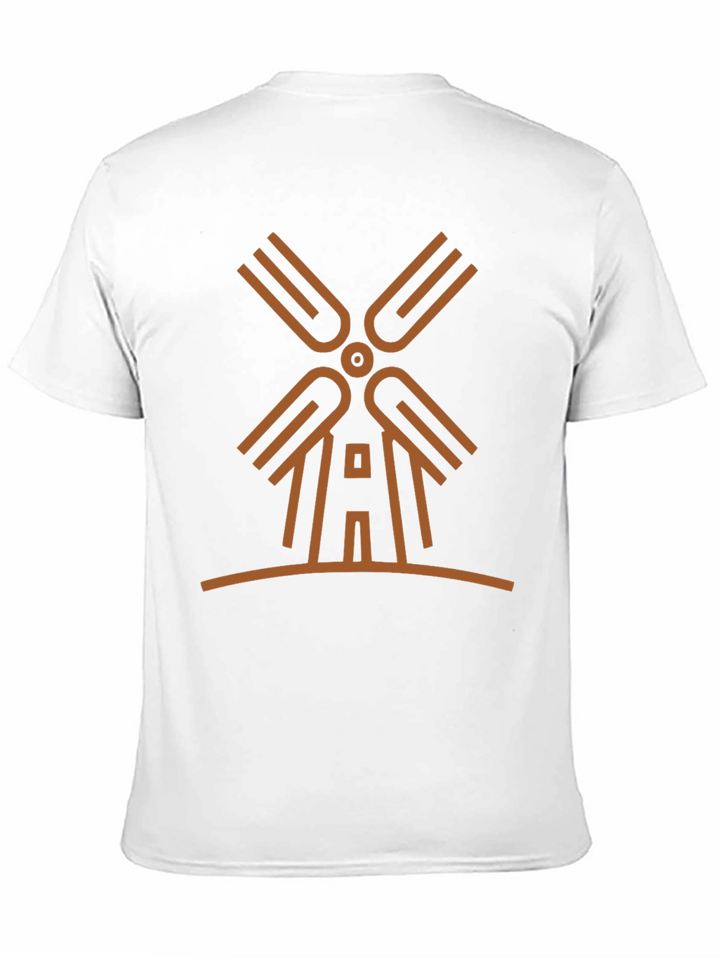 Modern Windmill Graphic Tee - Black Cotton Blend