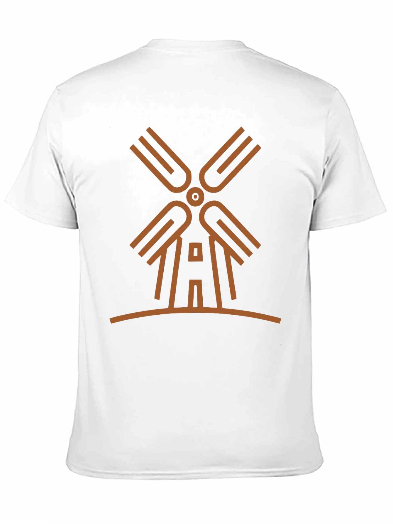 Modern Windmill Graphic Tee - Black Cotton Blend