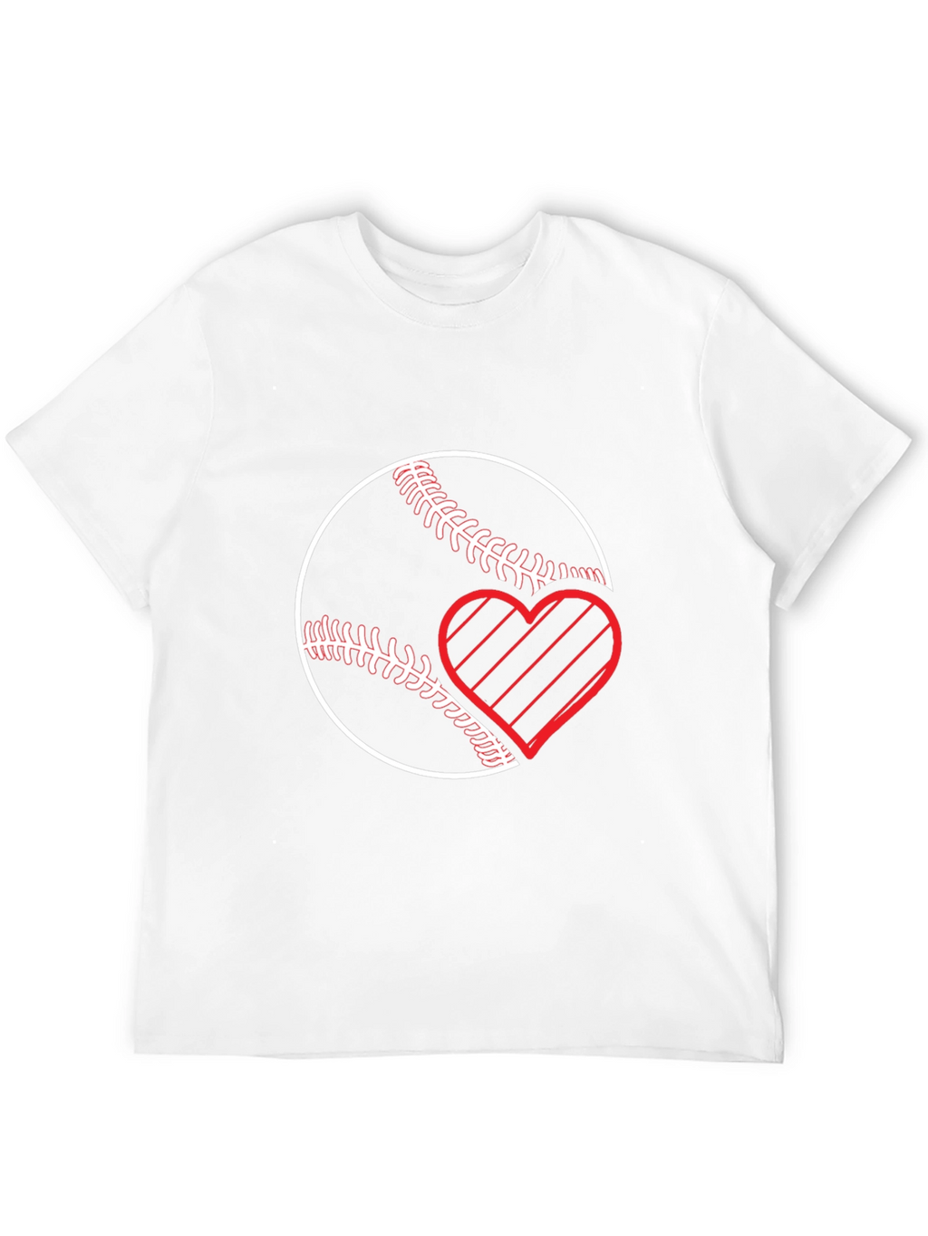 Baseball Heart T-Shirt - Black