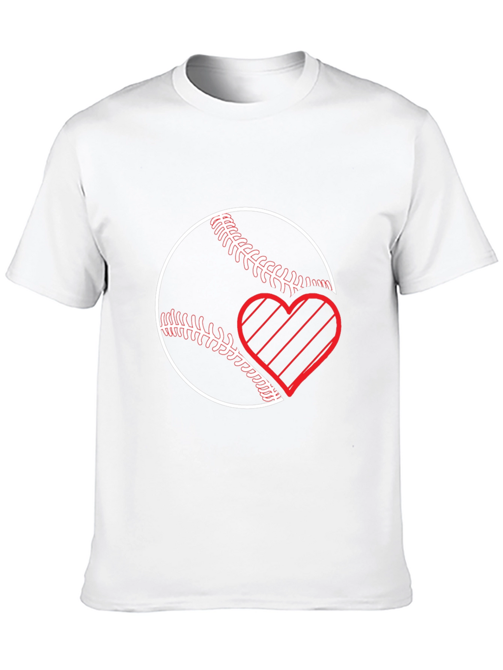 Baseball Heart T-Shirt - Black